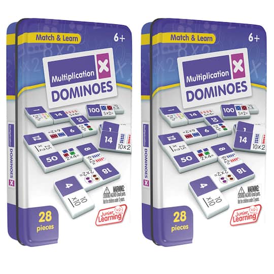 Junior Learning&#xAE; Multiplication Dominoes, 2ct.